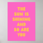 De zon schijnt en jij ook poster (Voorkant)