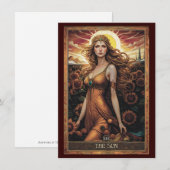 De Zon (Sol) Tarot Kunst Platte Bedankkaart (Voorkant / Achterkant)