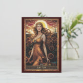 De Zon (Sol) Tarot Kunst Platte Bedankkaart (Staand voorkant)