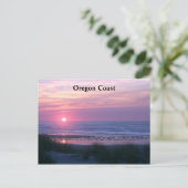 De zon stelt roze in briefkaart (Staand voorkant)