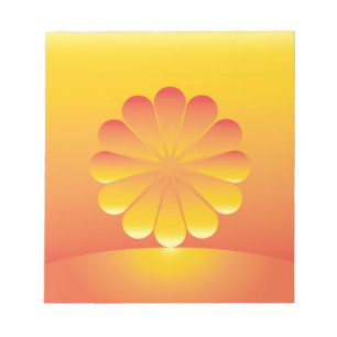 de zon stijgt notitieblok