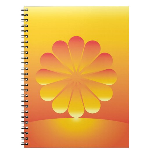 de zon stijgt notitieboek (Voorkant)