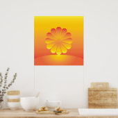 de zon stijgt poster (Keuken)