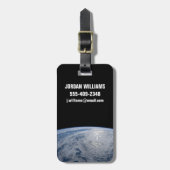 De zon straalt uit op de Stille Zuidzee. Bagagelabel (Voorkant verticaal)