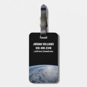 De zon straalt uit op de Stille Zuidzee. Bagagelabel (Achterkant verticaal)