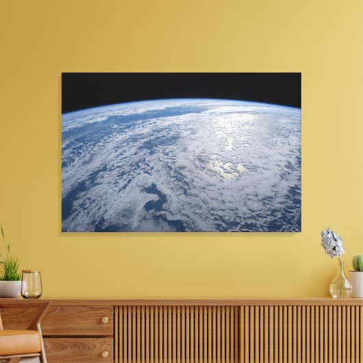 De zon straalt uit op de Stille Zuidzee. Canvas Afdruk (Insitu (Woonkamer))