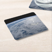 De zon straalt uit op de Stille Zuidzee. Kartonnen Onderzetters (Schuin)