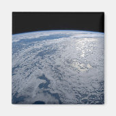 De zon straalt uit op de Stille Zuidzee. Magneet (Voorkant)