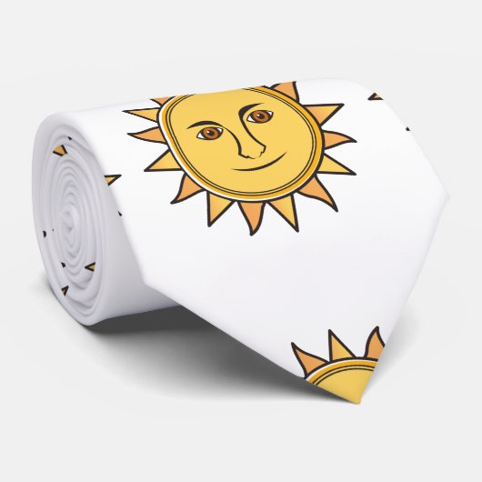 De zon stropdas (Opgerold)