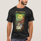 De zon Tarot Kaart 30e verjaardag zwart unisex T-shirt (Voorkant)