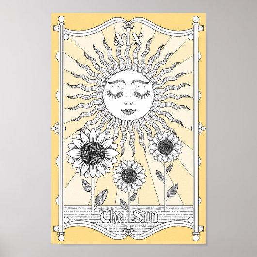 De Zon Tarot XIX Poster (Voorkant)