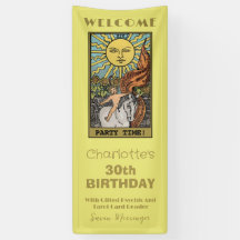 De Zon Tarotkaart | Gele Verjaardagsachtergrond