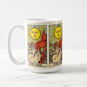 De Zon Tarotkaart Kunstwerk Vintage Rider-Waite Koffiemok