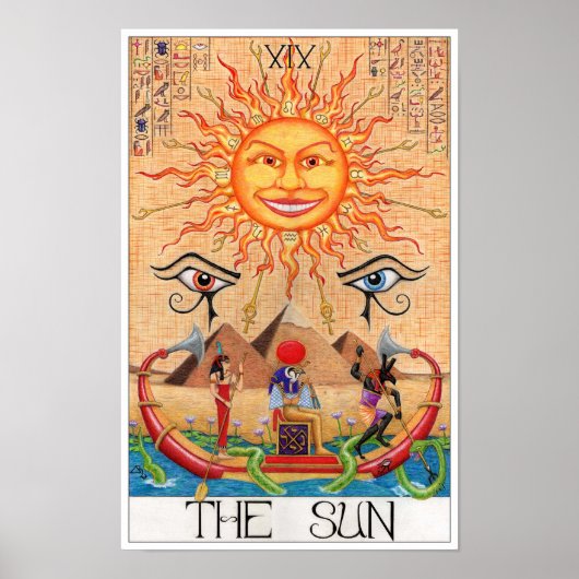 De Zon tarotkaart Poster (Voorkant)