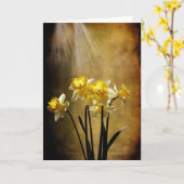 De Zon van de lente - Wenskaart Kaart (Gele Bloem)