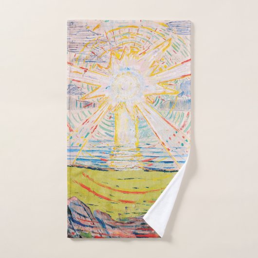 De zon van Edvard Munch Bad Handdoek (Handdoek)