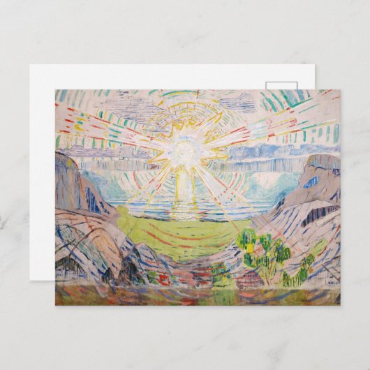 De zon van Edvard Munch Briefkaart (Voorkant / Achterkant)