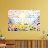 De zon van Edvard Munch Canvas Afdruk (Insitu (Woonkamer))