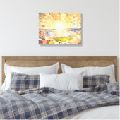De zon van Edvard Munch Canvas Afdruk (Insitu (Slaapkamer))
