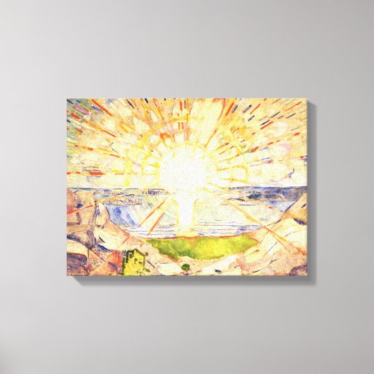 De zon van Edvard Munch Canvas Afdruk (Voorkant)