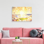 De zon van Edvard Munch Canvas Afdruk (Insitu (Woonkamer))
