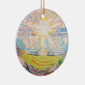 De zon van Edvard Munch Keramisch Ornament (Rechts)
