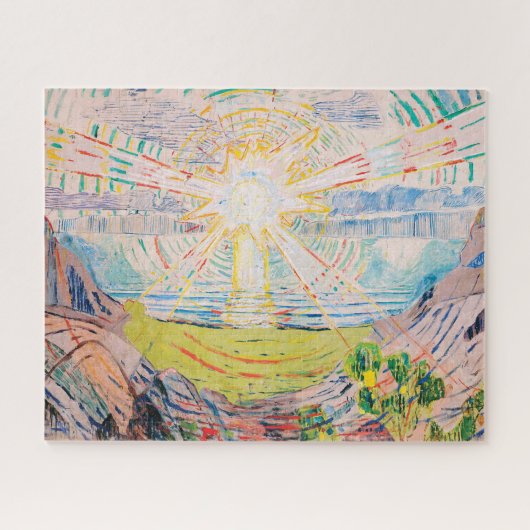 De zon van Edvard Munch Legpuzzel (Horizontaal)