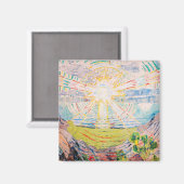 De zon van Edvard Munch Magneet (Voorkant / Achterkant)