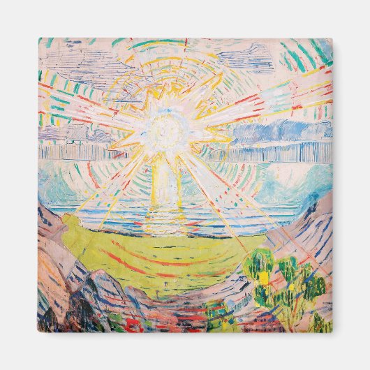 De zon van Edvard Munch Magneet (Voorkant)