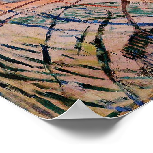 De zon van Edvard Munch Poster (Hoek)