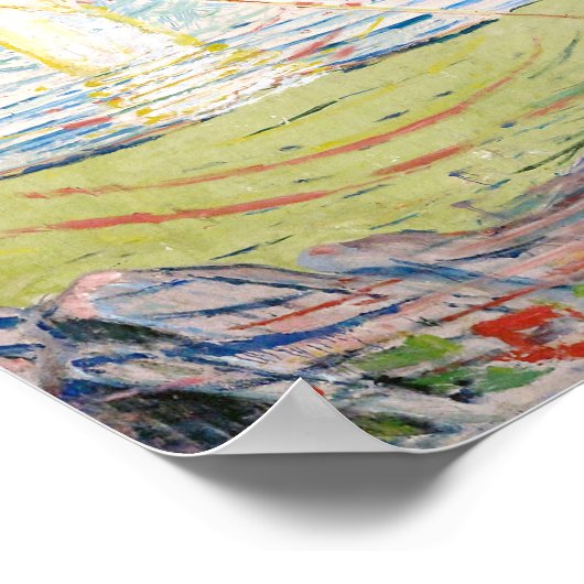 De zon van Edvard Munch Poster (Hoek)