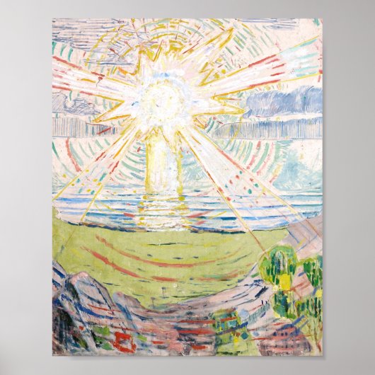 De zon van Edvard Munch Poster (Voorkant)