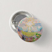 De zon van Edvard Munch Ronde Button 3,2 Cm (Voorkant /achterkant)