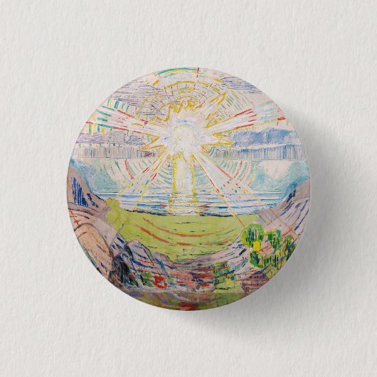 De zon van Edvard Munch Ronde Button 3,2 Cm (Voorkant)