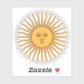 De zon van mei (Sol de Mayo) van Argentinië Sticker (Vel)