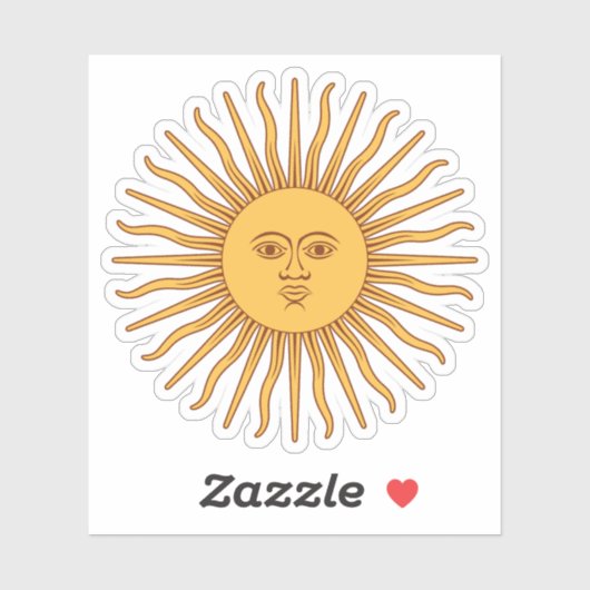 De zon van mei (Sol de Mayo) van Argentinië Sticker (Vel)