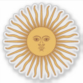 De zon van mei (Sol de Mayo) van Argentinië Sticker (Voorkant)