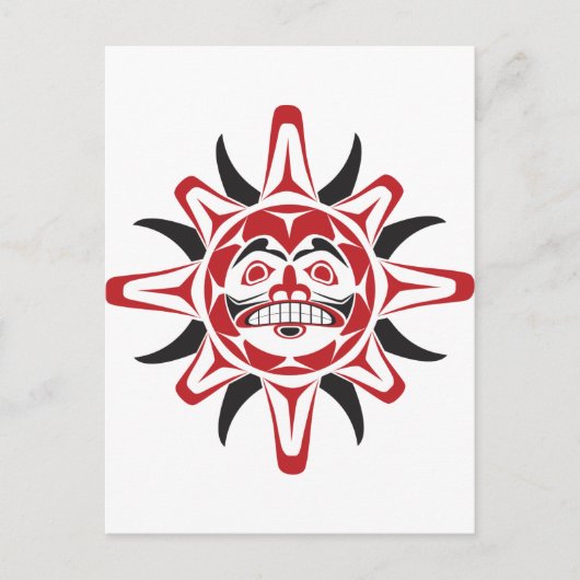 De Zon van Tlingit Briefkaart (Voorkant)