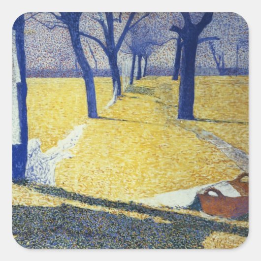 De zon wassen, 1905 vierkante sticker (Voorkant)