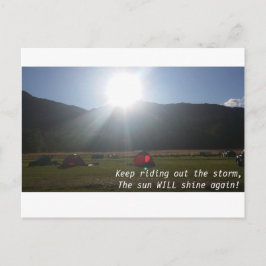 De zon zal briefkaart schijnen