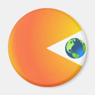 De zon zal de aarde doorslikken magneet