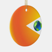 De Zon Zal De Aarde Opslokken Keramisch Ornament (Rechts)