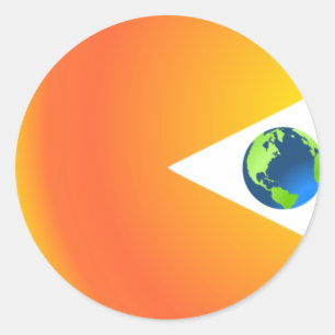 De Zon Zal De Aarde Opslokken Ronde Sticker