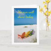 DE "ZON ZAL SCHIJNEN" OP UW "VERJAARDAG" KAART (Gele Bloem)