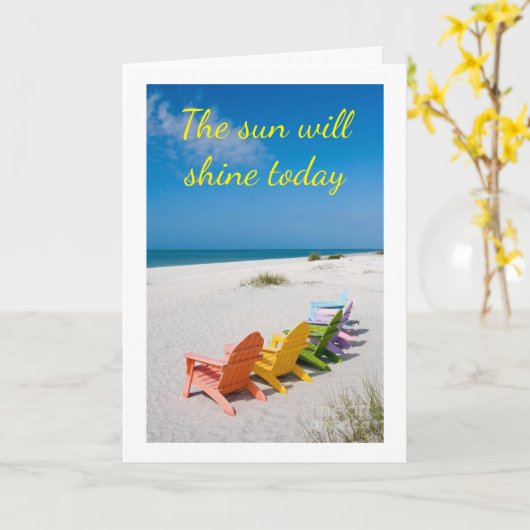 DE "ZON ZAL SCHIJNEN" OP UW "VERJAARDAG" KAART (Gele Bloem)