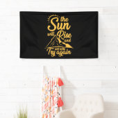 De zon zal stijgen en we zullen het opnieuw grappi spandoek (Insitu)