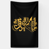 De zon zal stijgen en we zullen het opnieuw grappi spandoek (Verticaal)