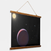 De zonachtige ster Kepler 51 & drie reuzenplaneten Hangend Wandkleed (Gebogen)