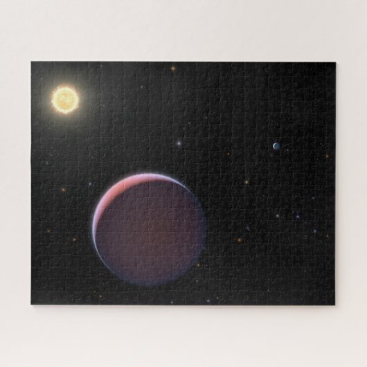 De zonachtige ster Kepler 51 & drie reuzenplaneten Legpuzzel (Horizontaal)