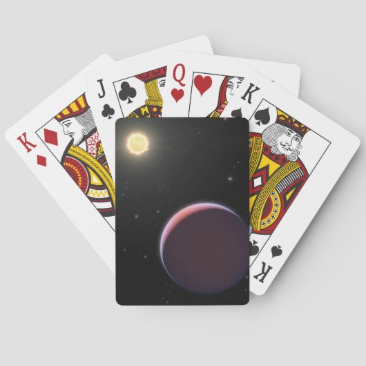 De zonachtige ster Kepler 51 & drie reuzenplaneten Pokerkaarten (Achterkant)